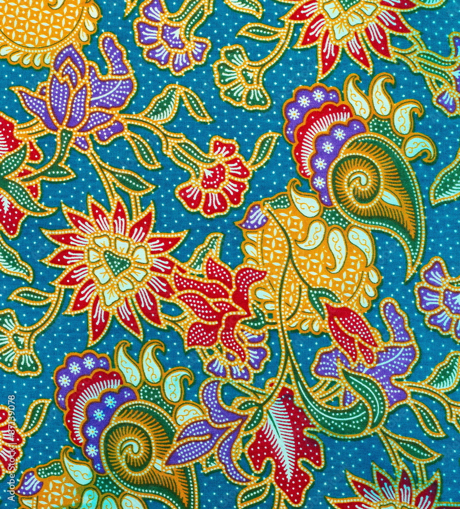 Colorful of pattern texture of general traditional thai style native fabric weave Colorful of pattern texture of general traditional thai style native fabric weave