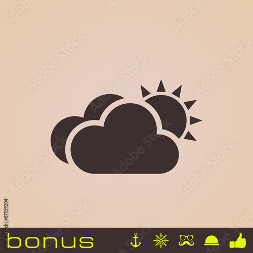 cloud sun meteo icon