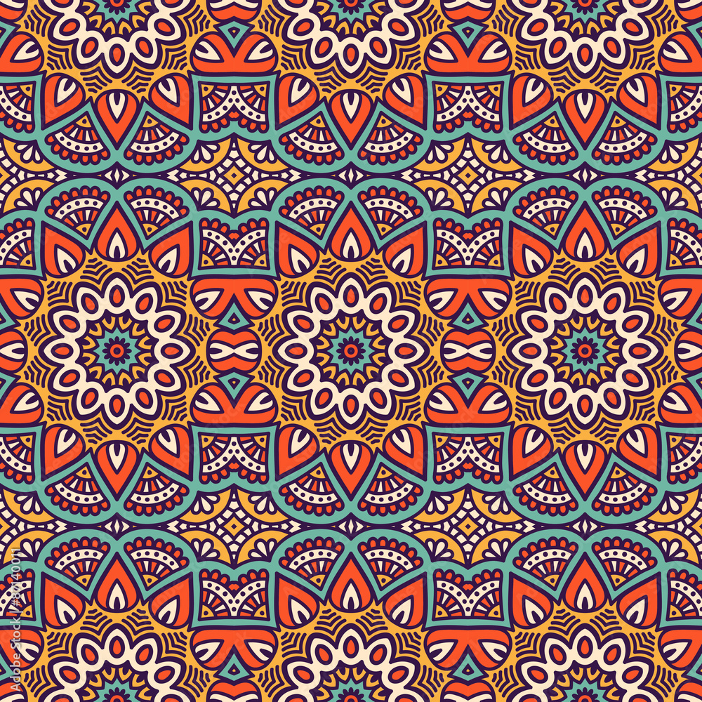 Ethnic floral seamless pattern Ethnic floral seamless pattern
