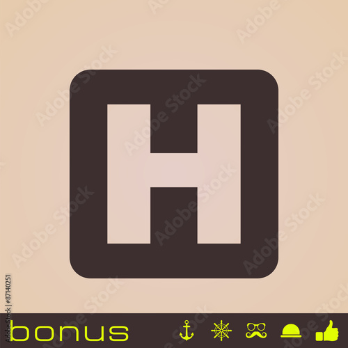 icon hospital sign