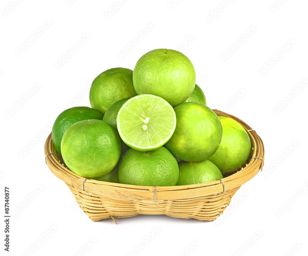 Fresh lime isolated on a white background Fresh lime isolated on a white background