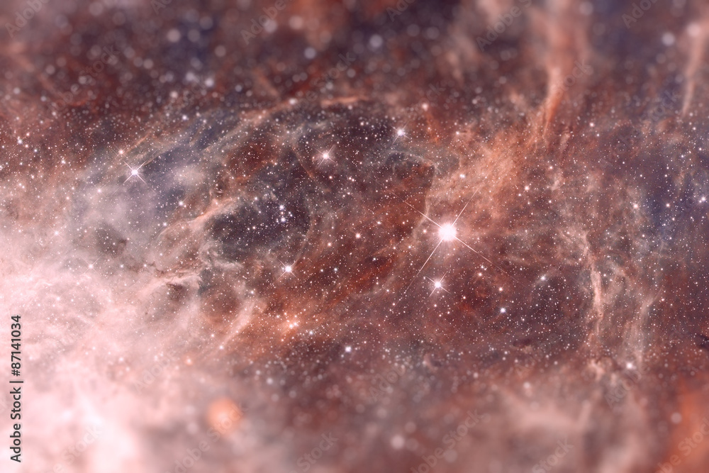 Obraz premium The region 30 Doradus lies in the Large Magellanic Cloud galaxy.