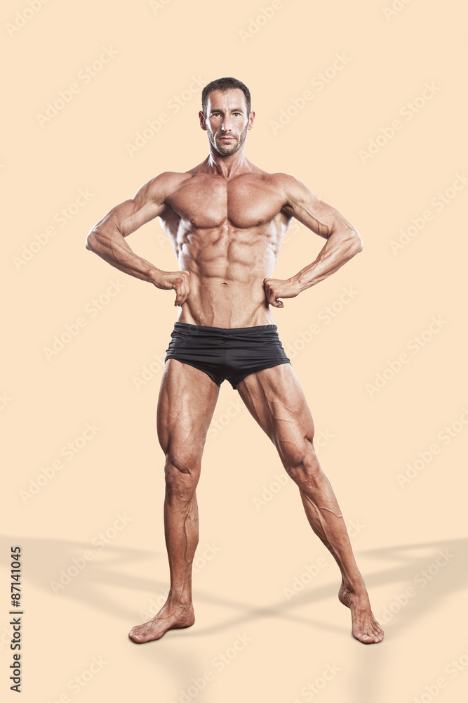 muscle man, bodybuilding athlete full body portrait muscle man, bodybuilding athlete full body portrait