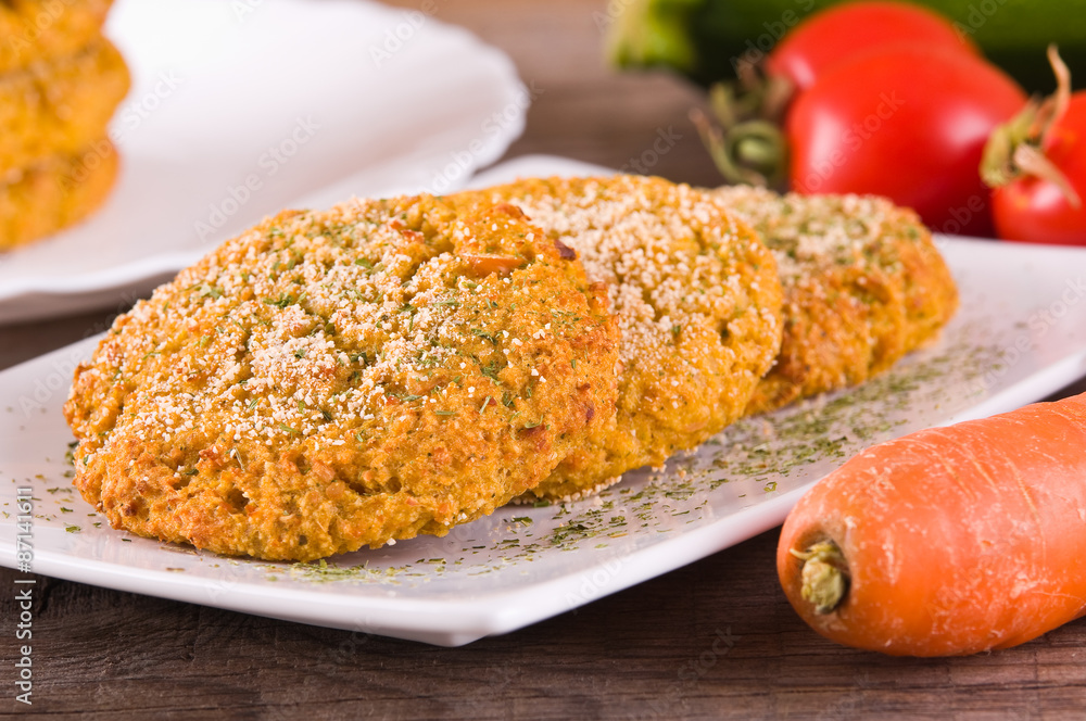 Vegetable hamburger. Vegetable hamburger.