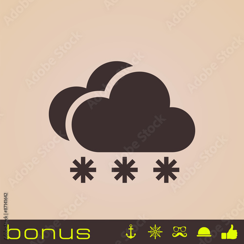 snow cloud meteo icon