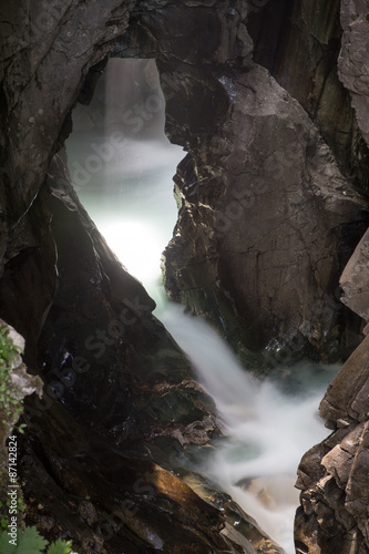 River flowing through canyon in South Tyrol, Italy © tgasser
