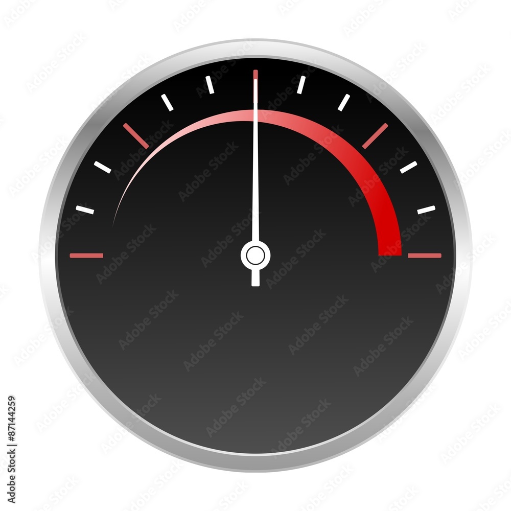 Speedometer scale medium icon red Speedometer scale medium icon red