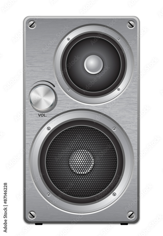 Aluminium two way audio speaker Aluminium two way audio speaker
