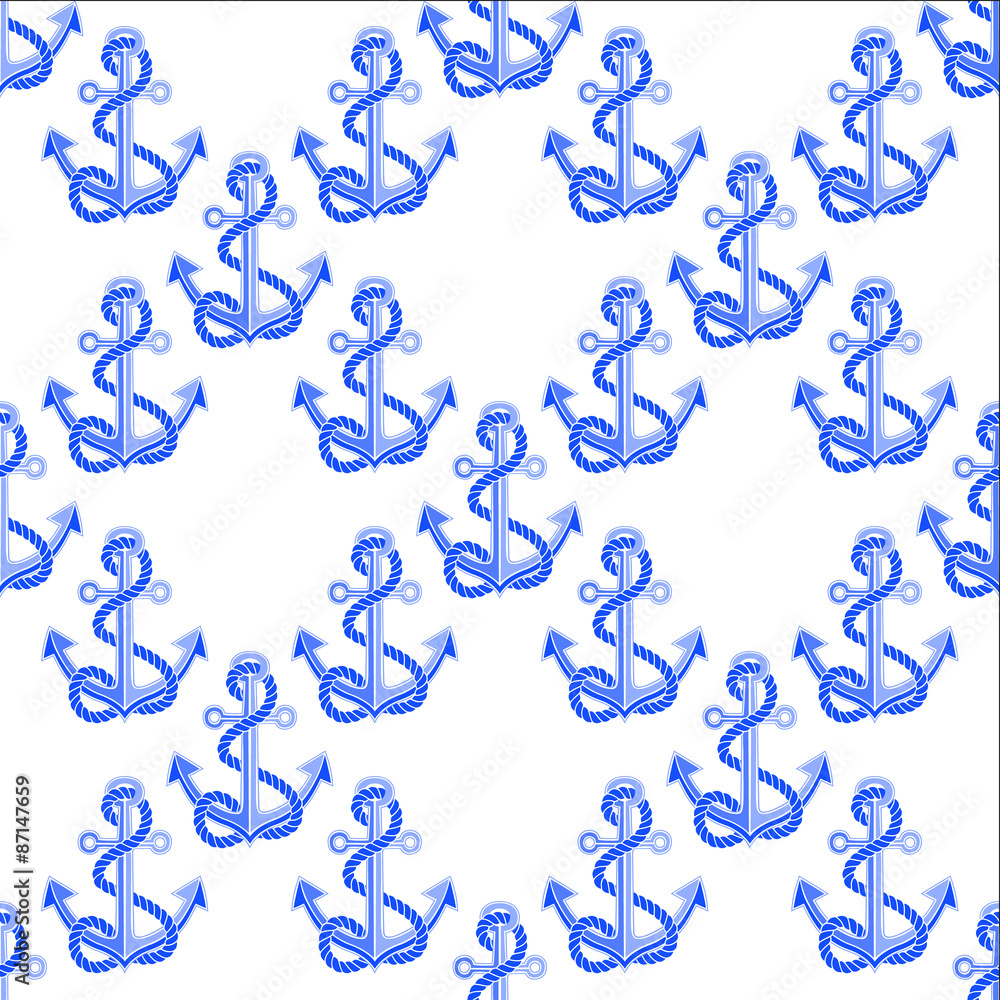 Seamless nautical pattern 