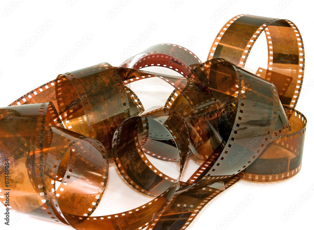 isolated image of photographic film