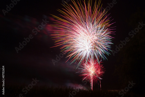 Feu d artifice multicolor