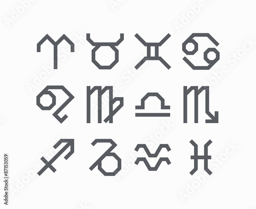 Simple linear zodiacal signs