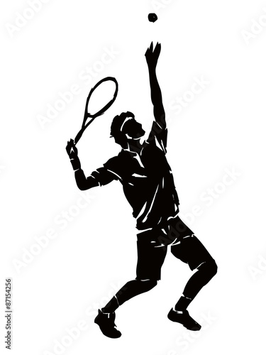 slhouette grunge tennis player