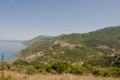 Alghero, Küstenstrasse, Sardinien, Bergstrasse, Küste, Capo Caccia, Klippen, Mittelmeer, Bucht, Wassersport, Badeferien, Insel, Sommer, Italien photo