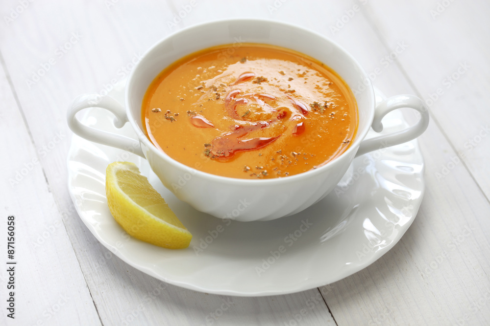 red lentil soup, mercimek corbasi, turkish cuisine
red lentil soup, mercimek corbasi, turkish cuisine