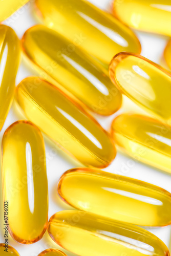 Fish oil pills isolated