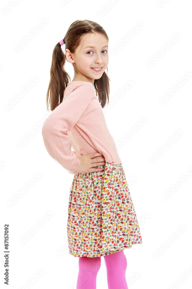 provocative very skinny little girl Stock Photo | Adobe Stock