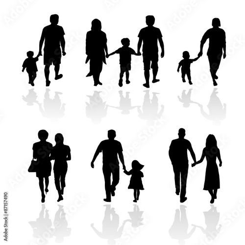 Family's Silhouette. vector file 