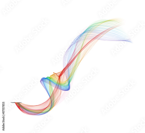 Abstract colored wave lines VECTOR.