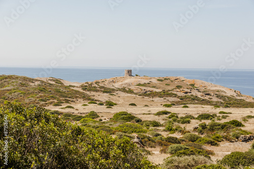 Alghero, Stadt, Küstenstrasse, Küste, Klippen, Mittelmeer, Turm, Torre Argentina, Insel, Sardinien, Schweiz © bill_17