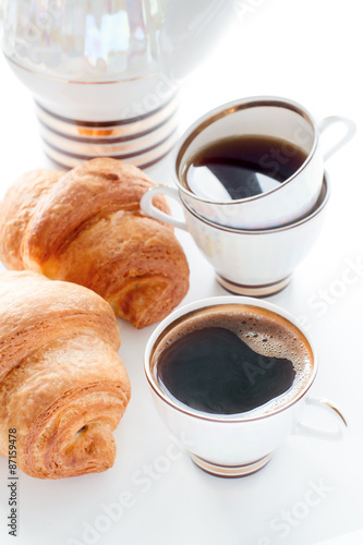 Fototapeta Naklejka Na Ścianę i Meble -  croissant and coffee
