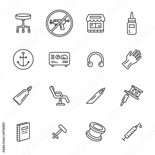 Tattoo and Piercing Icons