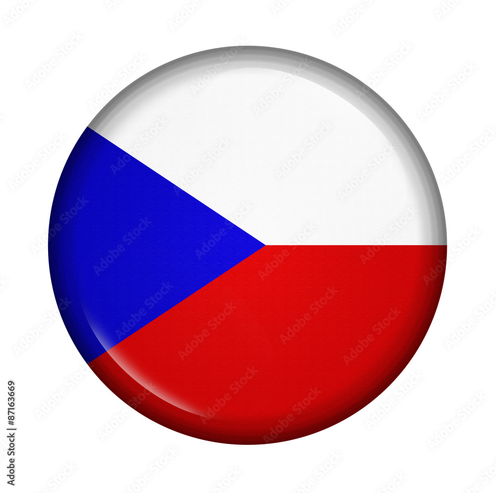 Fototapeta premium icon with flag of Czech