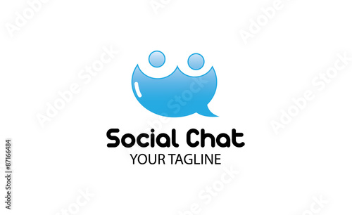 Social Chat Logo template