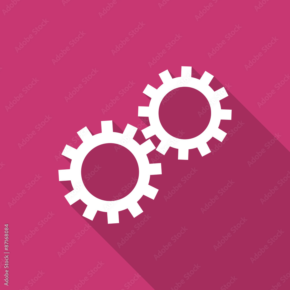 gear flat design modern icon gear flat design modern icon