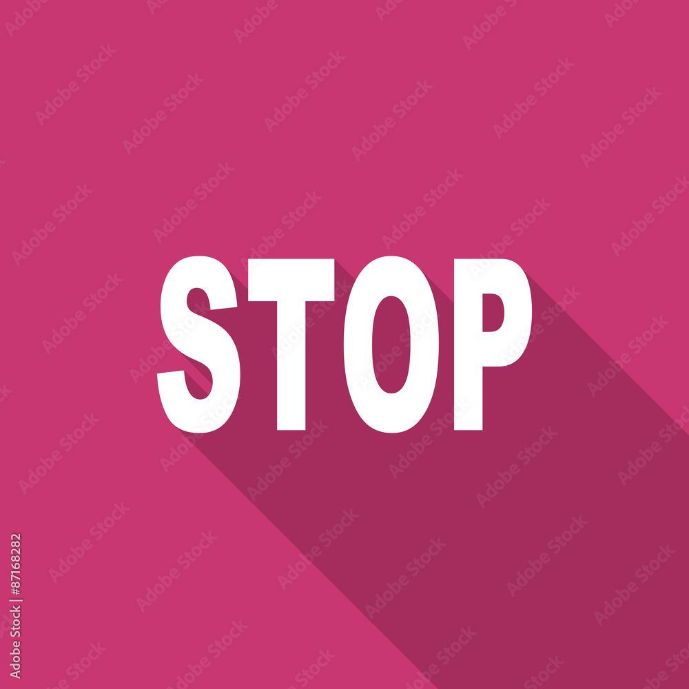 stop flat design modern icon stop flat design modern icon