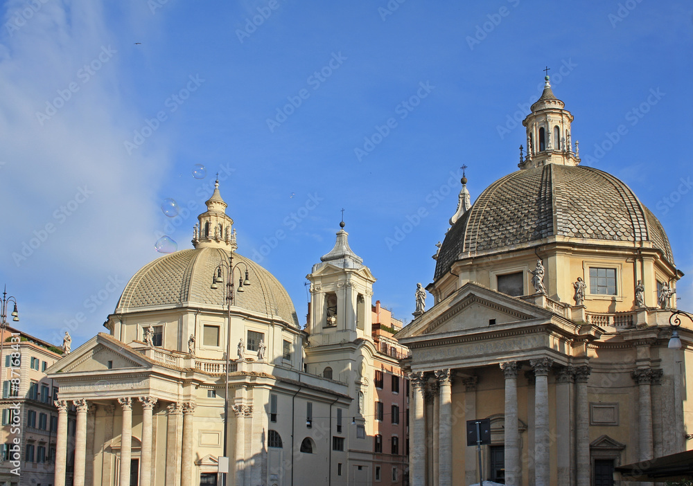 Twin churches in Rome
