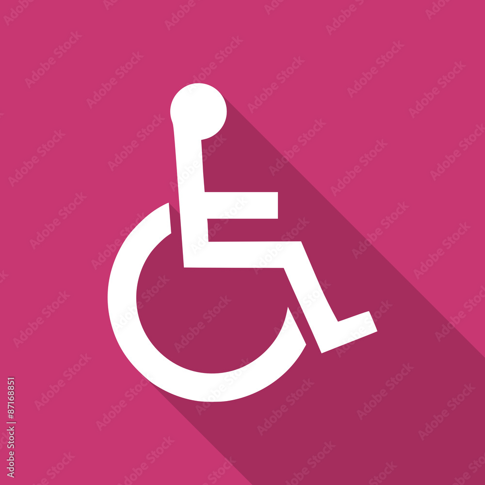 wheelchair flat design modern icon wheelchair flat design modern icon