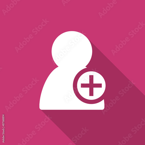 add contact flat design modern icon