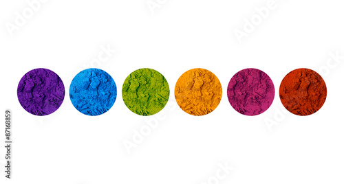 Palette de couleurs maquillage fards à paupières sur fond blanc