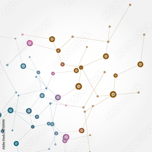 Vector color network connection and DNA design