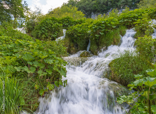 Cascading waterfalls on the river Korana.