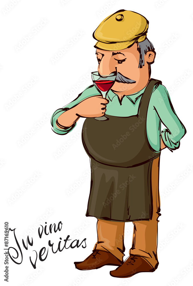 winemaster  smelling red wine