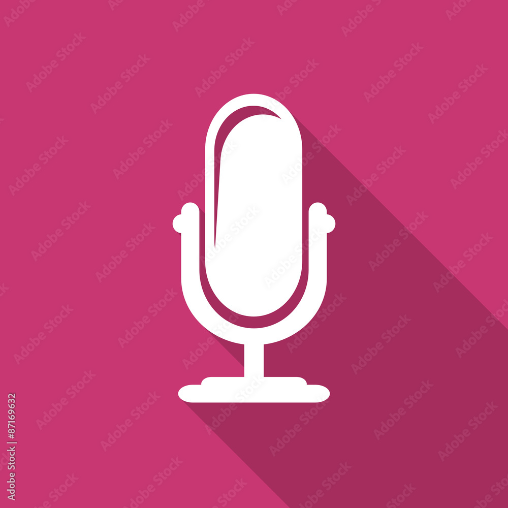 microphone flat design modern icon microphone flat design modern icon