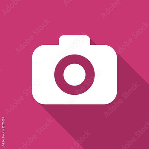 photo camera flat design modern icon