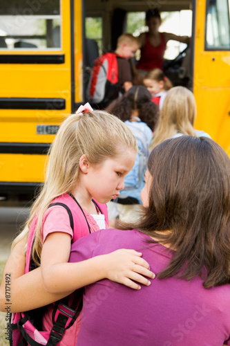 School Bus: Girl Doesn't Want To Go To School