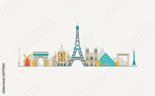 Paris abstract skyline