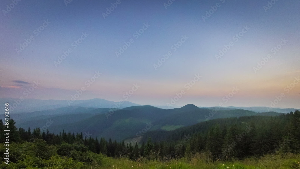 Rain clouds, rain starts. TimeLapse Ukraine mountains Rain clouds, rain starts. TimeLapse Ukraine mountains