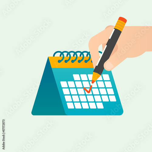 Deadline time management vector concept