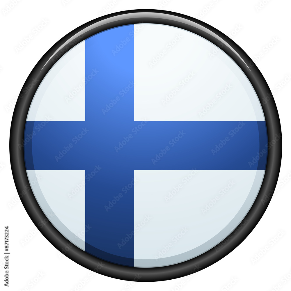 Obraz premium Finland Button