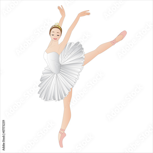 Ballerina isolated on white