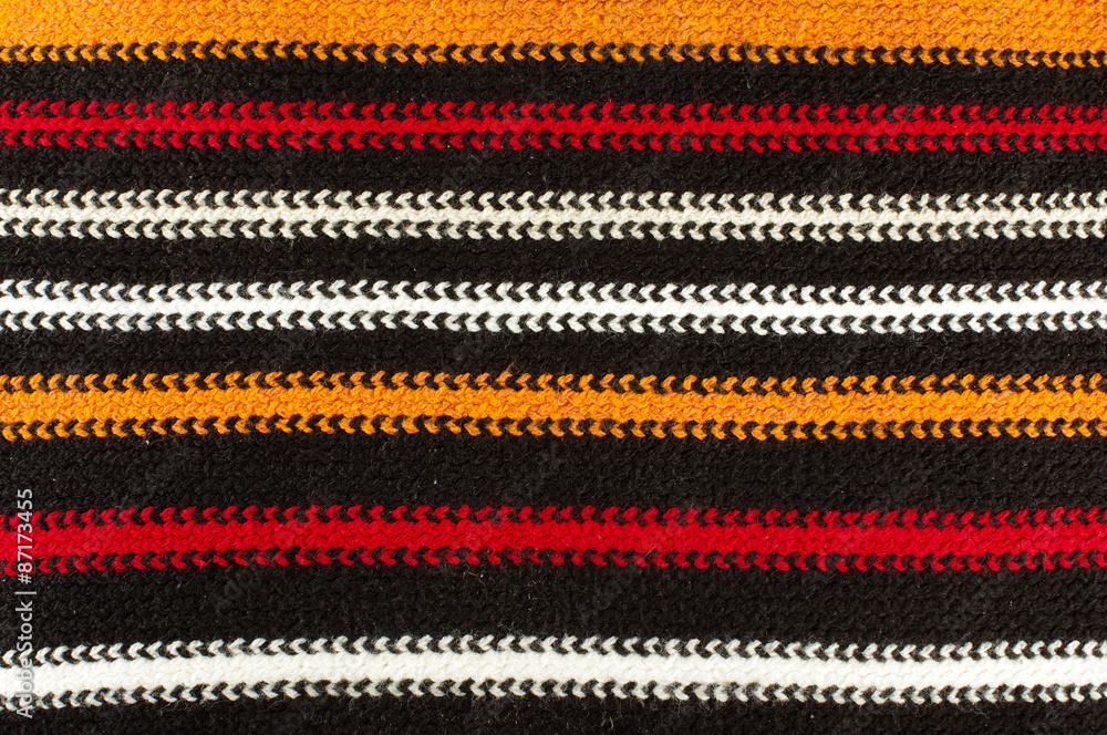 Abstract stripped pattern of scarf close up Abstract stripped pattern of scarf close up