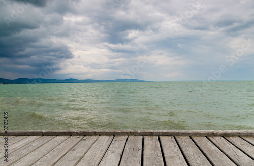 View of Balaton lake from Tihany abbey - Hungary