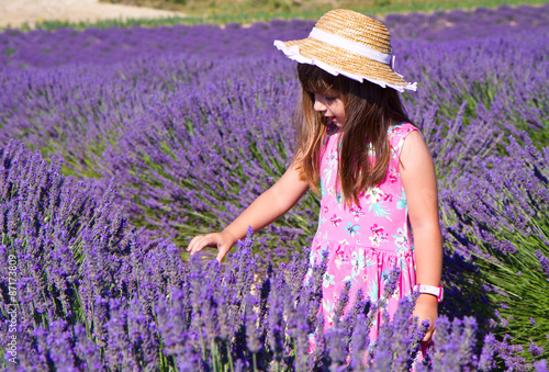 beautiful girl in lavender fields in Provence