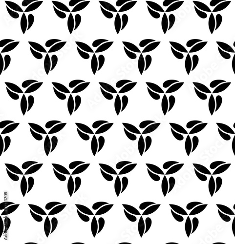 Black and White Seamless Vector Pattern