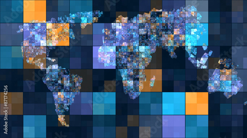 Abstract world map